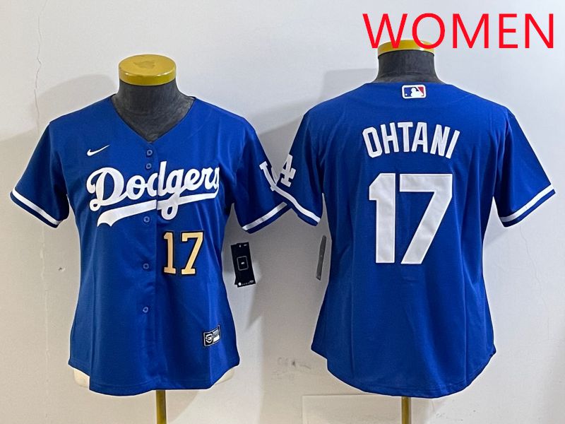 Women Los Angeles Dodgers #17 Ohtani Blue Game 2025 Nike MLB Jersey style 3188->women mlb jersey->Women Jersey
